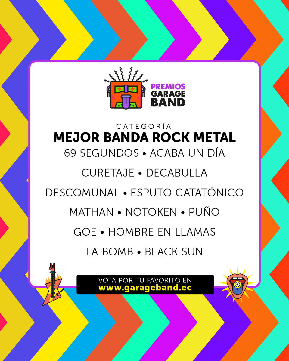 GarageBandEC's tweet photo. Las votaciones estarán abiertas hasta el 10 de abril. https://t.co/LhKv1U7CEh https://t.co/gSXw9Aeg1X