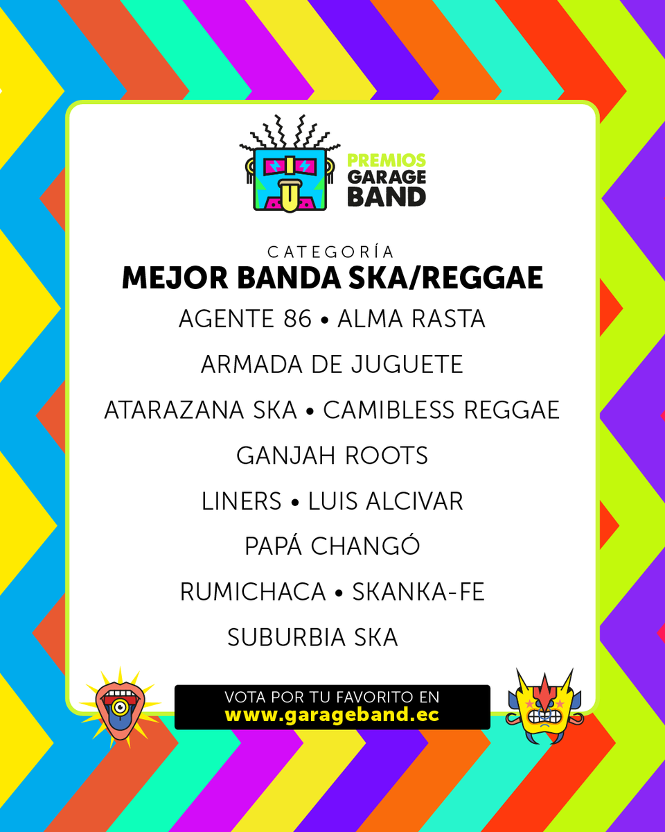 GarageBandEC's tweet photo. Las votaciones estarán abiertas hasta el 10 de abril. https://t.co/LhKv1U7CEh https://t.co/gSXw9Aeg1X
