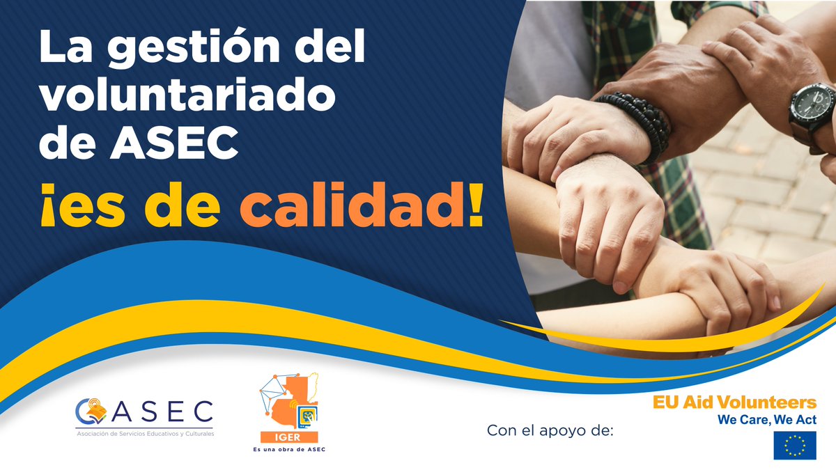 La gestión del voluntariado de ASEC ¡es de calidad!

La UE a través del programa Cuerpo Europeo de Solidaridad, brindó a ASEC el sello de calidad para el voluntariado de ayuda humanitaria, prueba de que nuestras políticas de atención y seguimiento al voluntariado, son de calidad.