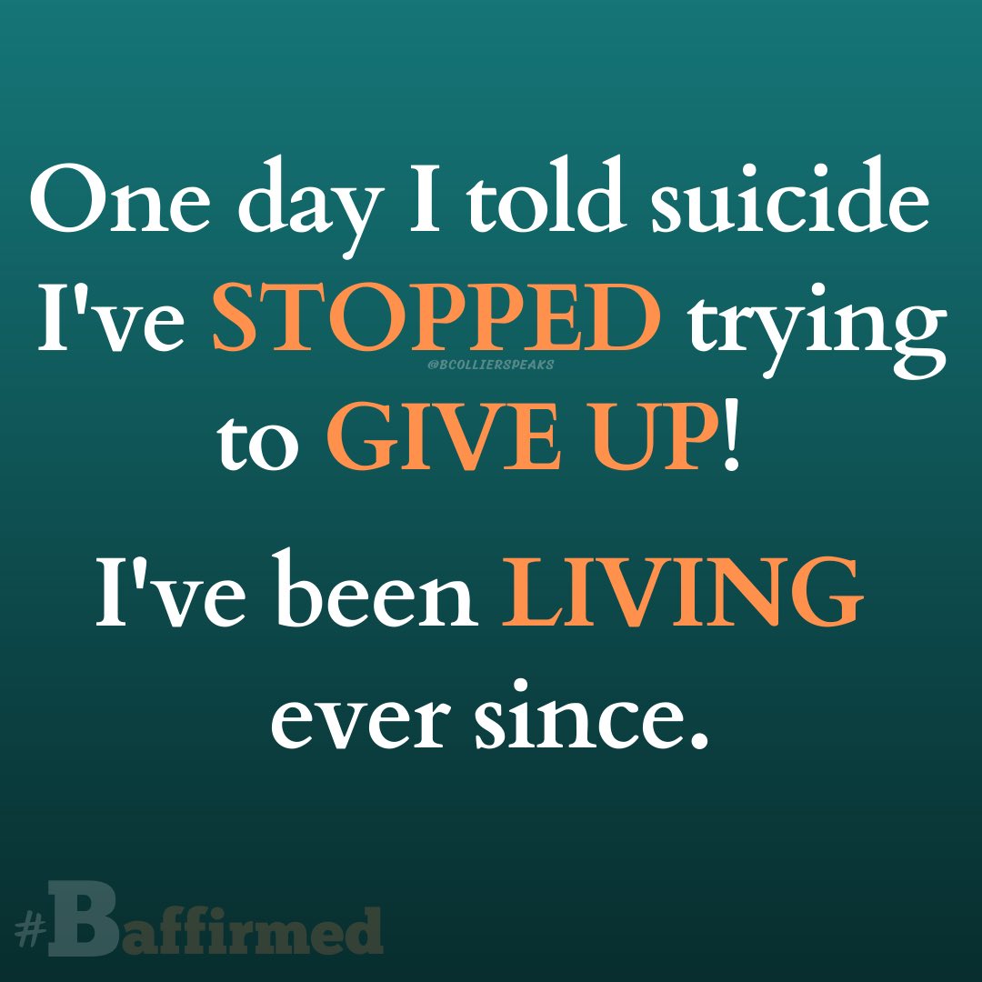 👏🏾STOP 👏🏾TRYING 👏🏾TO 👏🏾QUIT
#Baffirmed