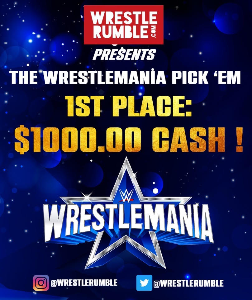 _denisesalcedo's tweet photo. 🚨⚡️GIVEAWAY!!⚡️🚨

I have partnered w/ @WrestleRumble &amp; they gave me 5 ENTRIES to give out. 

5 WINNERS will get a FREE ENTRY into their WWE Wrestlemania Pick ‘Em contest &amp; the belt contest at https://t.co/WN1tSLRQwt!

Enter:
- RETWEET 
- FOLLOW ME
- COMMENT "I wanna Pick Em!"😂 https://t.co/L76WzpBmnl