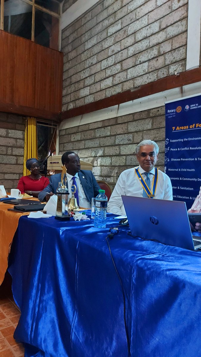 RCUpperhill's tweet photo. #Rotary #servetochangelives #rcupperhill #OneLove

AG Jane Kinuthia, PDG Peter Mbui and CP Saad Rahman against the backdrop of the 7 areas of focus. https://t.co/NXJ35zEOWh