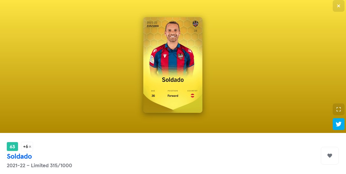 StopThatFPL's tweet photo. 🎁 #Sorare Card #GIVEAWAY‼️

✅ Pick of the Week ✅ is: 

 Soldado ‼️ 6⃣3⃣ Score🤩

 Rules ⬇️

1️⃣ Follow
2️⃣ RT 🔄 ,Like ♥️
3️⃣ Tag 3 Friends

I will pick the winner on Sunday at 14:00 ET.
Good luck everybody!
#Soraregiveaway #ClubGame #nft #NFTGiveaway #FreeNFT #freenftgiveaway https://t.co/zDLqc24Kuy