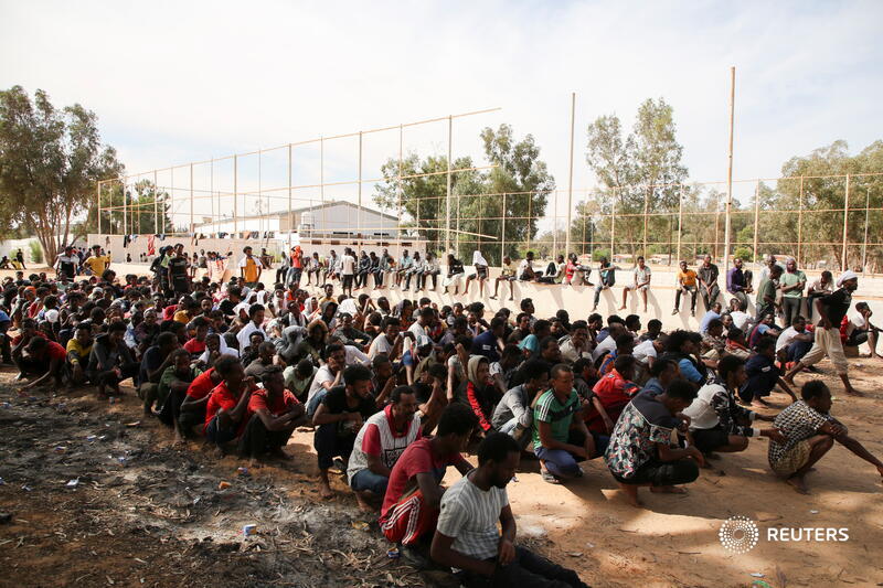 Reuters's tweet photo. U.N. investigators are seeking to verify reports of mass graves thought to contain the corpses of migrants at a trafficking hub in Libya, they said in a report that also documented incidents of rape, murder and torture https://t.co/Zq7CvOVvd4 1/5 https://t.co/LWVqfK3bS8