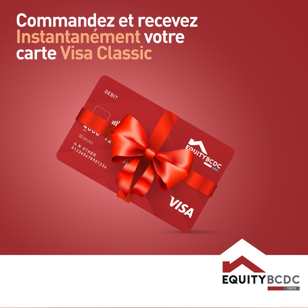 EquityBCDC's tweet photo. Nos cartes Visa classic sont désormais disponibles dans toutes nos agences. 

 #equitybcdc  #Visa #Banking #DigitalBanking #OnlineBanking https://t.co/jJlEPPCjFc