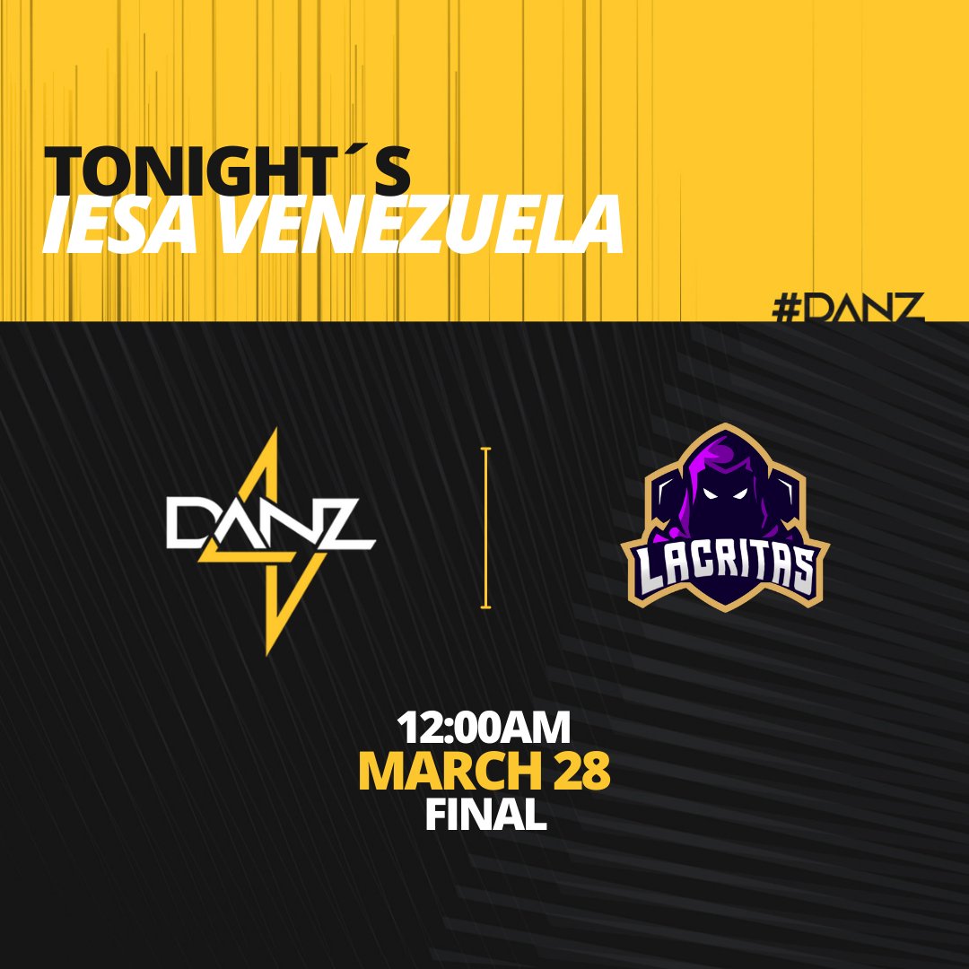 dnzesports's tweet photo. Tonight we play the IESA Venezuela (@IESAVZLAOFICIAL) final against @LacritasFutbol.

⚡️⚡️NO Danz, NO Party  ⚡️⚡️ 

#Fifa22 #proclubs #gamingcommunity #venezuela @IESALatam https://t.co/DSOeRo0WsK
