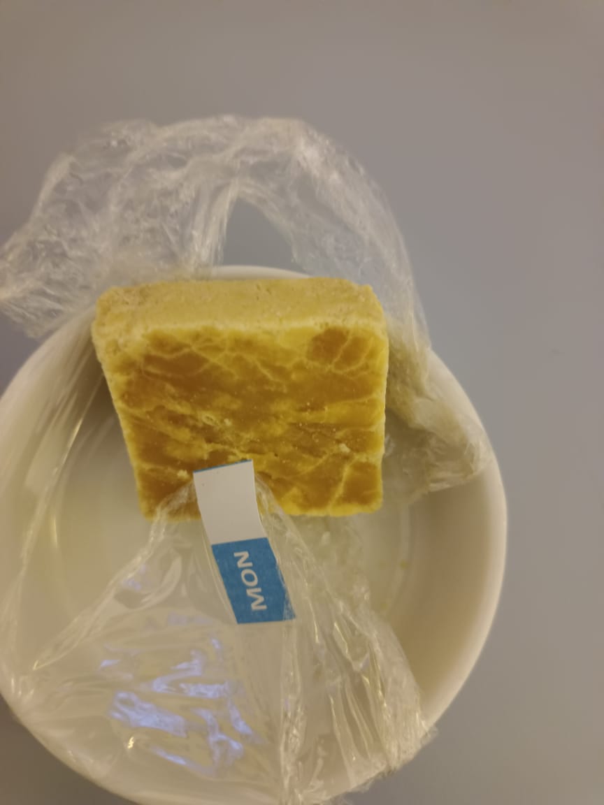 ishivam_singhal's tweet photo. Such kind of Hard and adulterated food is being served to the patients in Medanta hospital Gurugrama. They Called it sweet which is as hard as a stone. My question is how can a patient chew this?  @medanta https://t.co/SgdNWc82xe