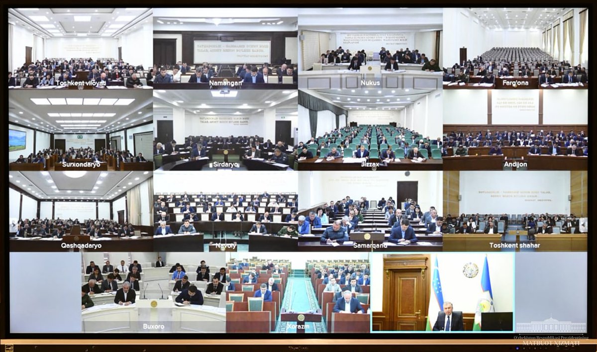 president_uz's tweet photo. A videoconference on healthcare issues took place. It reviewed the progress in fulfilling the tasks set during an open dialogue with medical workers on March 18.
#Mirziyoyev #healthcare #tasks_fulfillment
#open_dialogue https://t.co/pGGM0K2uJE