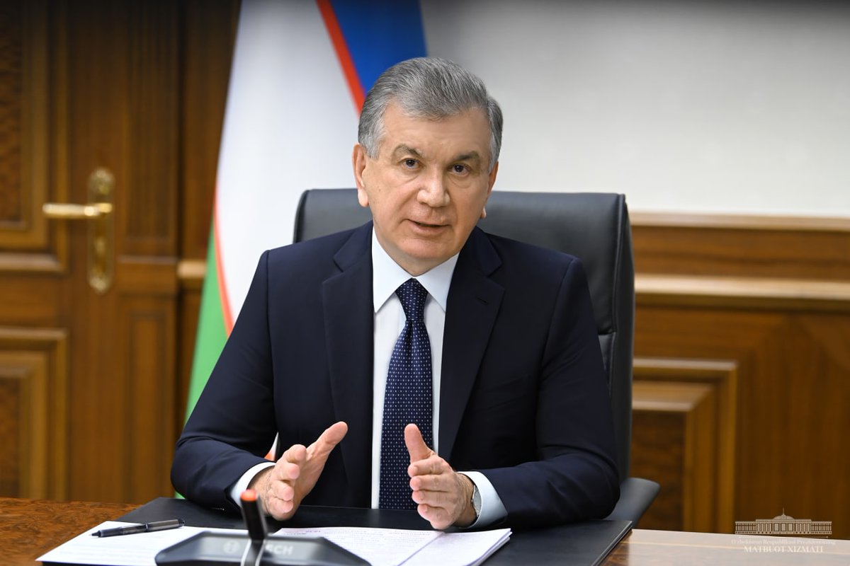 president_uz's tweet photo. A videoconference on healthcare issues took place. It reviewed the progress in fulfilling the tasks set during an open dialogue with medical workers on March 18.
#Mirziyoyev #healthcare #tasks_fulfillment
#open_dialogue https://t.co/pGGM0K2uJE