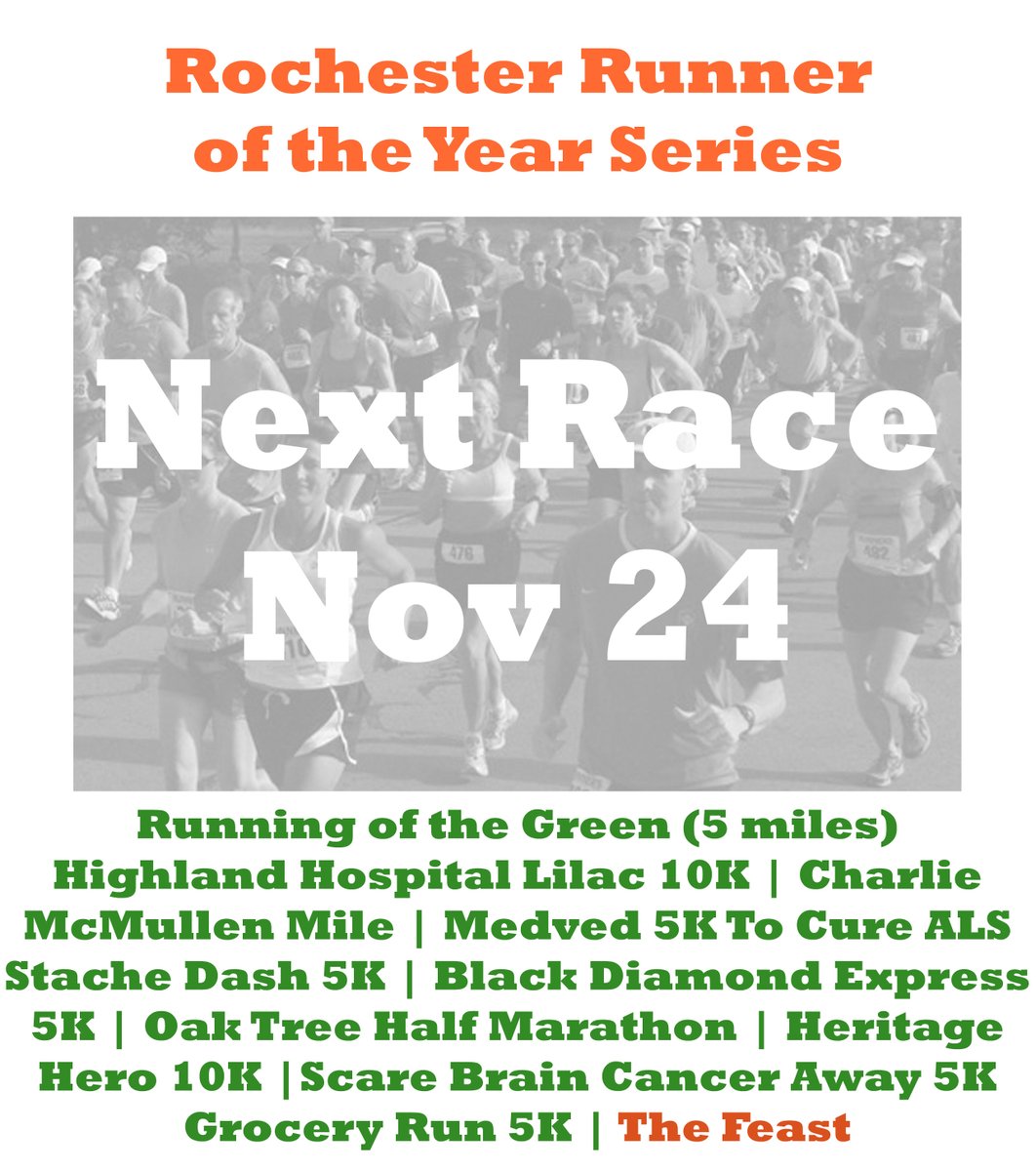 RUN!  Dates and Race links: tinyurl.com/n6jha9t6

#RunOakTree