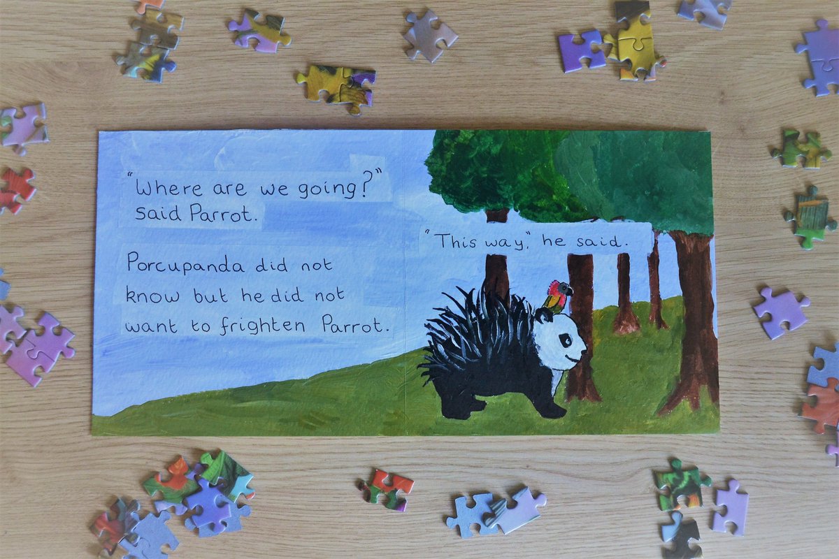 mdebenham1's tweet photo. Item 63: Draw a page of our new children’s book, featuring a cute animal from the IUCN Redlist, and a GISH mascot, trying to make their way despite the threat of extinction.
I spent ages on this one and I am quite proud of how it came out!
#GISH #BookBash #Item63 https://t.co/ud6xTYS9sw