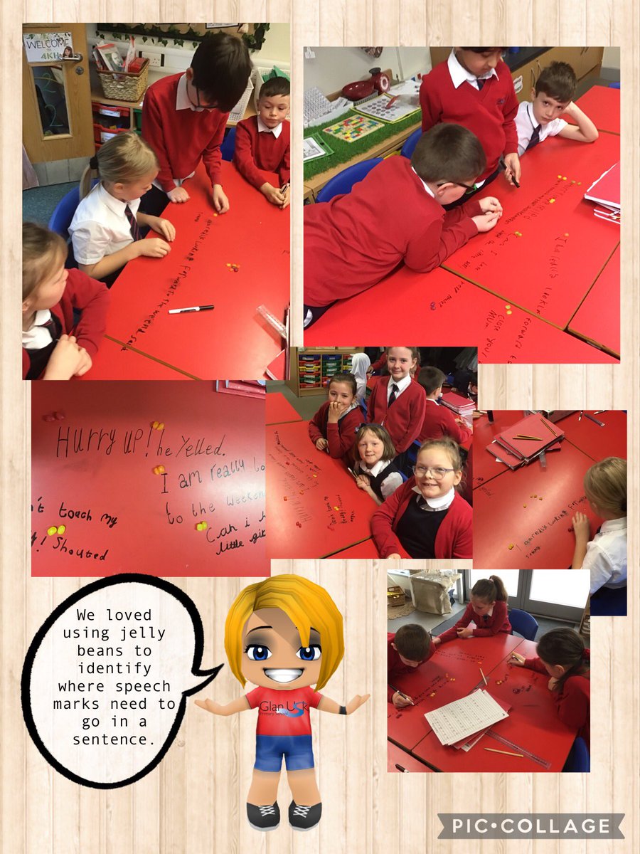GUPSyear4's tweet image. In 4KH, we enjoyed using jelly beans to improve our literacy skills. We were able to create sentences then identify where the speech marks needed to go! 
Bendigedig 4KH! #literacy #speechmarks #jellybeans #AmbitiousCapableLearners
