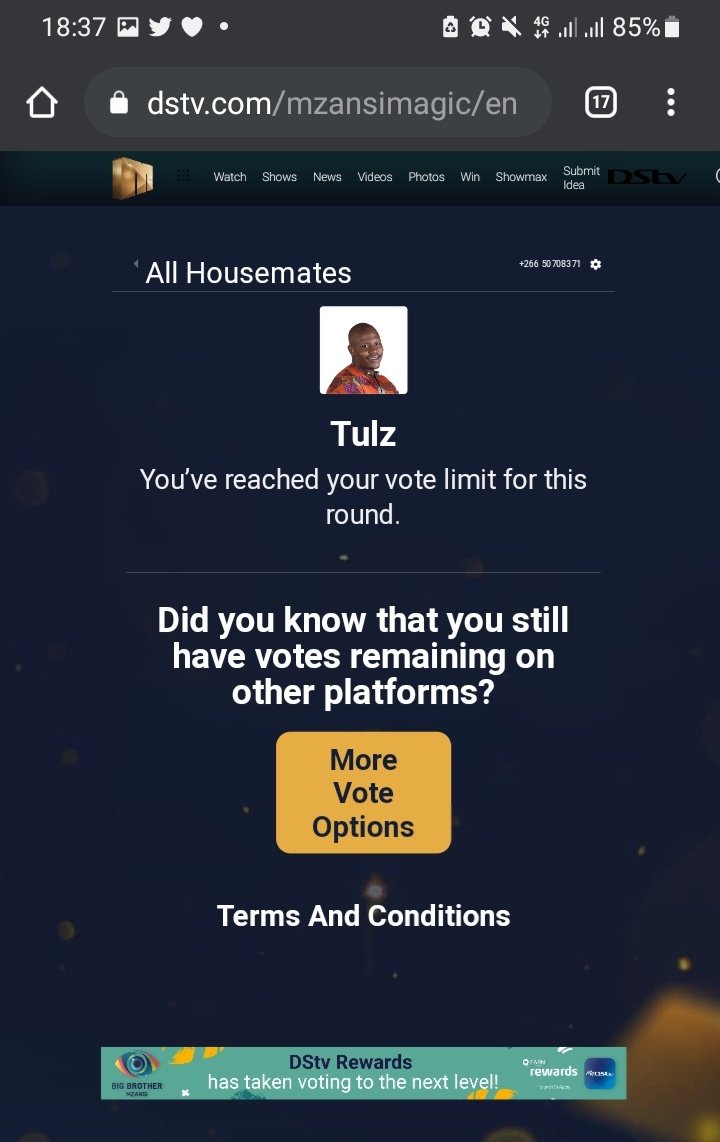 KananeloRamonti's tweet photo. HOH 3 timesπ€π€π₯π₯Ίπ€CONGRATULATIONS TULZ
Tulz for 2million
#VoteForTulz
#BBMzansi https://t.co/noIPHPcO0n