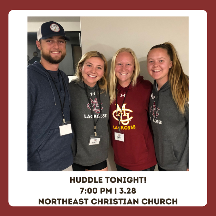 HUDDLE TONIGHT!

📍- Northeast Christian Church
🕑 - 7:00 pm
❔- We're talking about Prayer &amp; Fasting! 
🧑‍🤝‍🧑- As always...bring a friend!