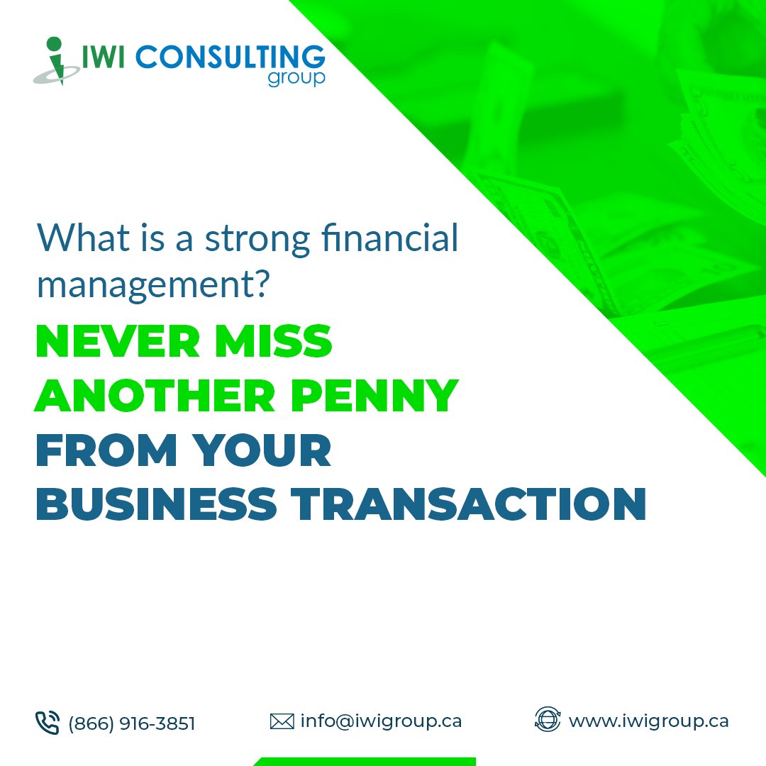 Why should you risk the loss of even a single penny in any transaction?

Automate your financials and never leave a chance for errors in accuracy.
Let us help you @IWI group
iwigroup.ca/software/sage-…
 #iwigroup #iwiconsultinggroup #financialmanagement #financialaccuracy