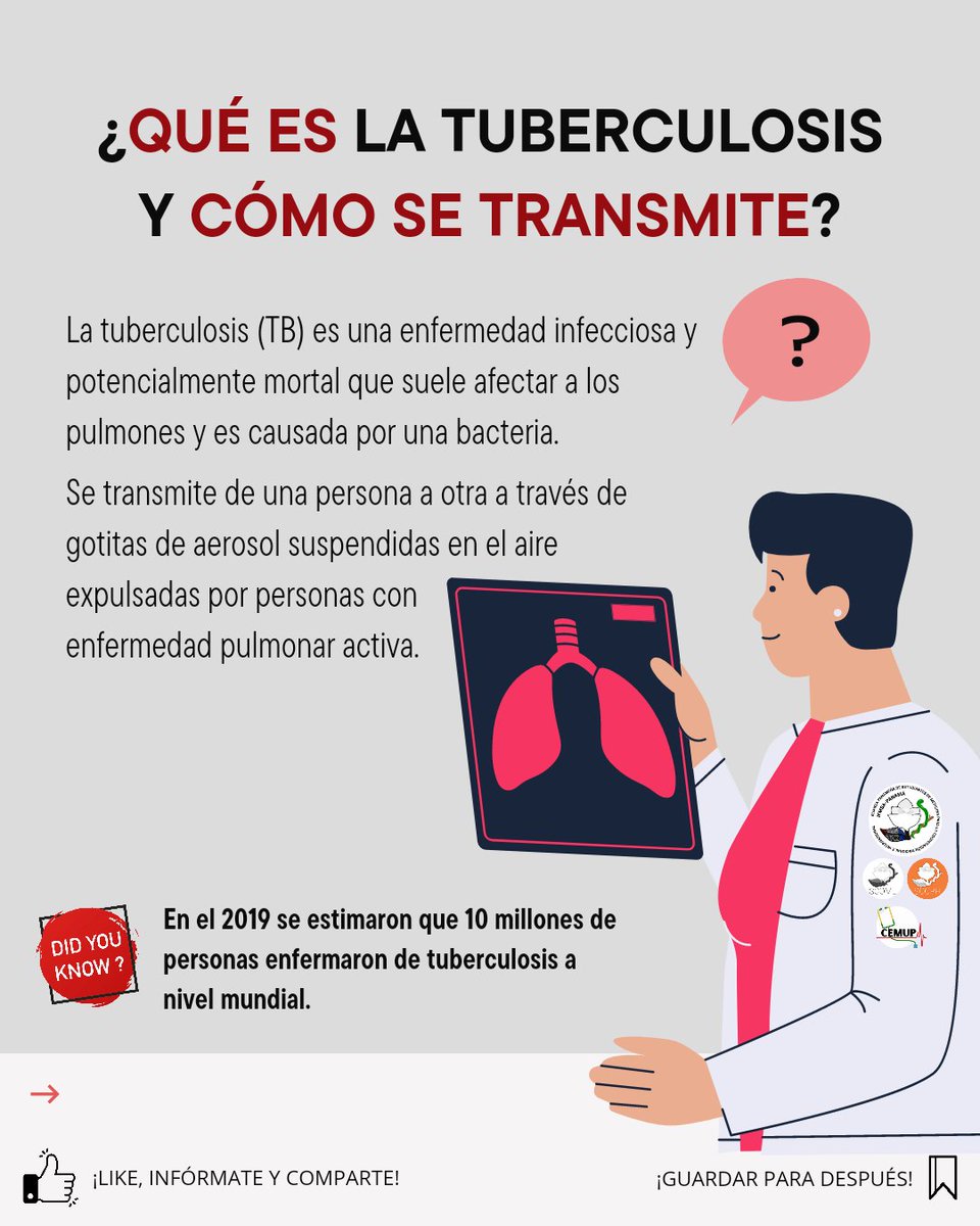 cemupifmsapa's tweet photo. 🔎¿Sabías que la Tuberculosis ocupa uno de los primeros lugares dentro de las tasas de mortalidad de enfermedades infecciosas? 😷 https://t.co/KEUPVSIFyd