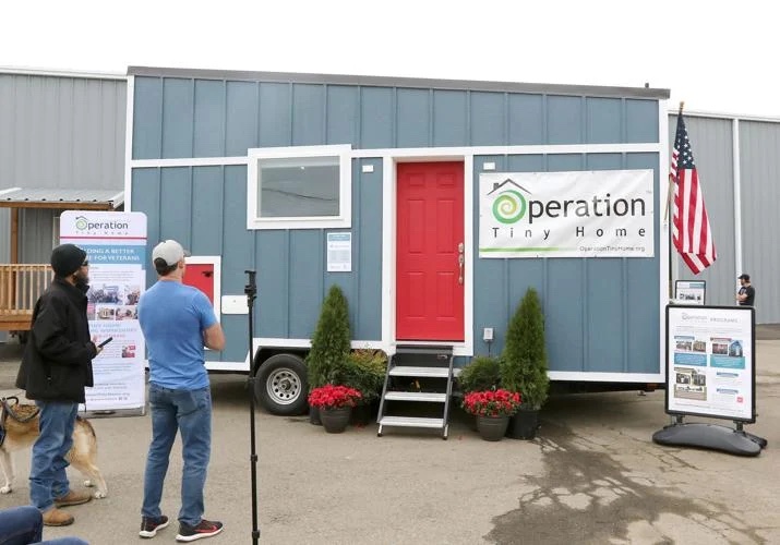 OpTinyHome's tweet photo. Thank you, Carisa Cegavske and Michael Sullivan at @nrtoday for joining us at our Gifting Ceremony and sharing this story. Click here to read the article: https://t.co/fLfxa1efho
#OperationTinyHome #Pack22
@Weyerhaeuser https://t.co/w9LdzEFOjS