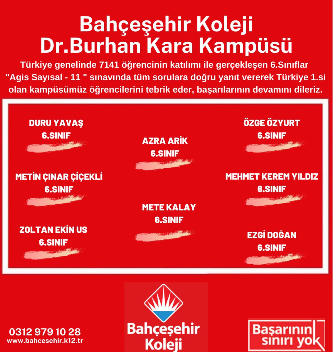 “Bahçeşehir Koleji Öğrencilerini Arıyorsanız En İyilerin Arasına Bakın. ”
Sevgili öğrencilerimizi, öğretmenlerimizi ve velilerimizi tebrik ederiz. ❤️💙 #başarınınsınırıyok