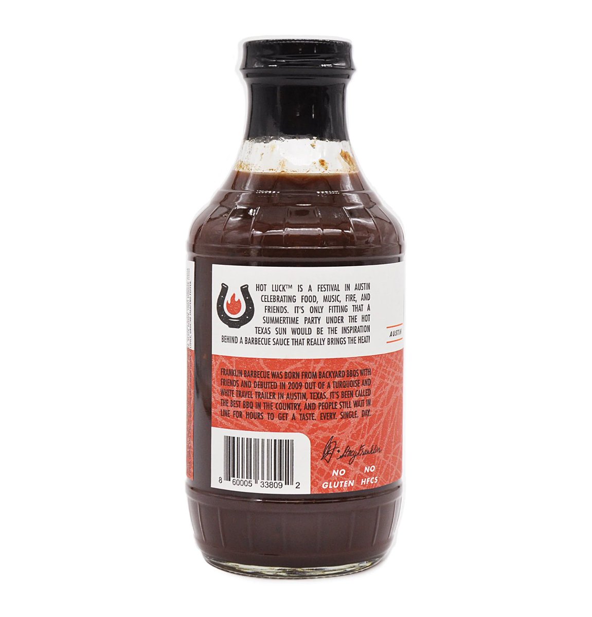 Meet Spicy y’all!, the bangin’ new sauce collab between Hot Luck and @FranklinBBQ. Made from a mix of red hot chili peppers that bring the heat, it conjures up all the feels of a summertime party under the hot Texas sun. Pick up a bottle <a href="/HEB/">H-E-B</a> now.
