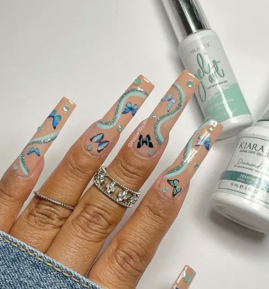 npdirect's tweet photo. For those who love the long nails 💙 Gorgeous Mani by @nailartbyjen
Using the New In Kiara Sky Diamond Fx Reflective Glitter in shade Tearful along with Gel Polish Nail Art in shade The Minta Lisa. Shop both on Nail Polish Direct!
Free UK Delivery on all orders 💙 #kiarasky https://t.co/vna09ivIt4