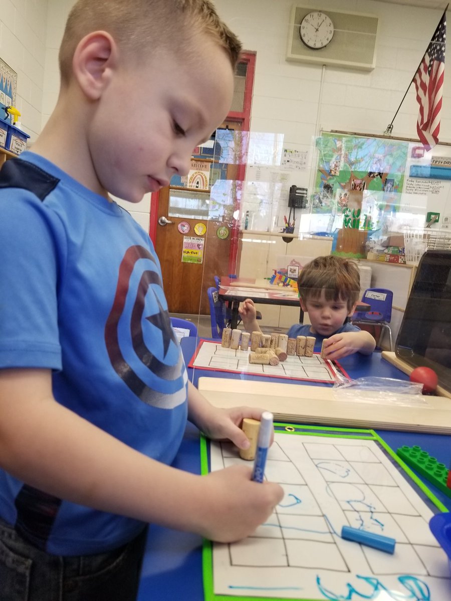MrsHerrellPreK's tweet photo. This month we celebrated our school winning the blue ribbon award 💙 and talked about why we love JFK! We also started our Recycling Study! ♻️ We bowled with corks to count and write numbers and built shapes with plastic cups!  @KrisDeFazio @LynnZinser_5 https://t.co/Ydkmk2MjiE