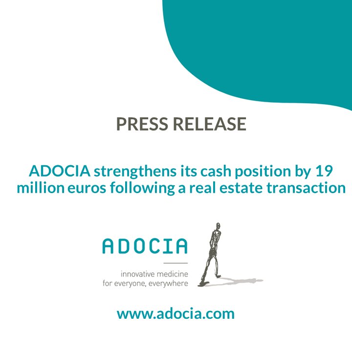 Adocia Biotech (@adocia_biotech) on Twitter photo <a href="/Adocia_Biotech/">Adocia Biotech</a> strengthens its cash position by 19 million euros following a real estate transaction
adocia.com/news-pressrele…
#biotechnology #biotech <a href="/Adocia_Biotech/">Adocia Biotech</a> strengthens its cash position by 19 million euros following a real estate transaction
adocia.com/news-pressrele…
#biotechnology #biotech