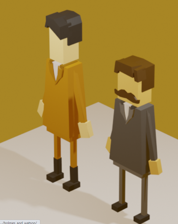 SketchTokyo's tweet photo. holmes and watson.
#blender #3DCG #WIP https://t.co/UL8gb2tdzo