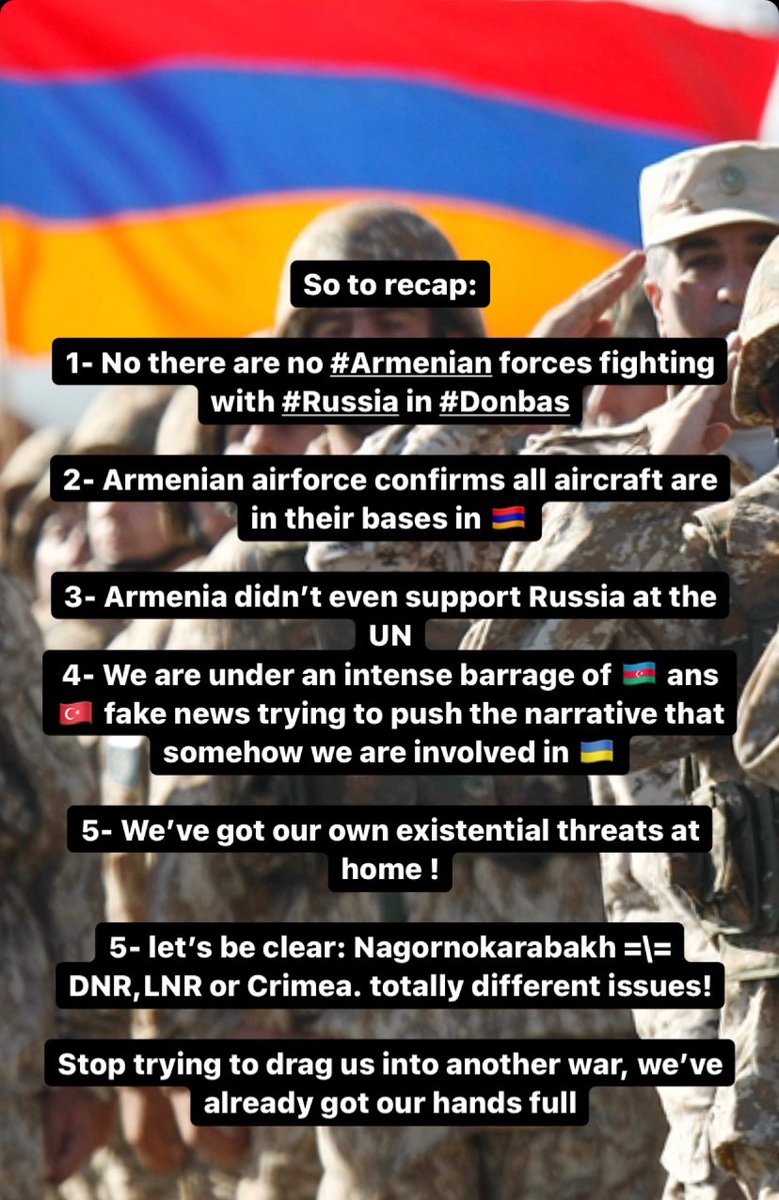 Here is a helpful guide to all the #militaryoperations that #Armenia is NOT actually taking in #Ukraine