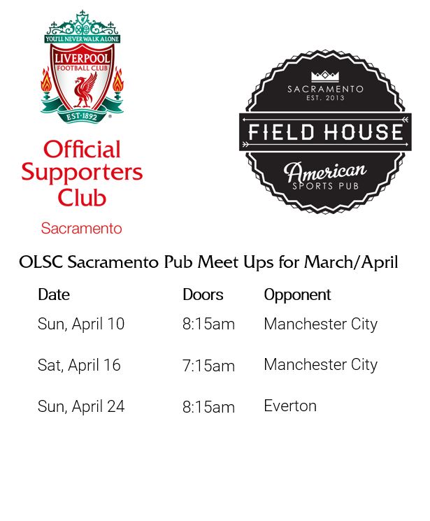 NEW PUB SCHEDULE IS UP! As the last international break of the season winds down, it's time to mentally prepare yourself for the last two months of the season.  

Get ready Sacramento Reds... It's going to be a WILD ride!

#olscsacramento #liverpoolfc #YNWA