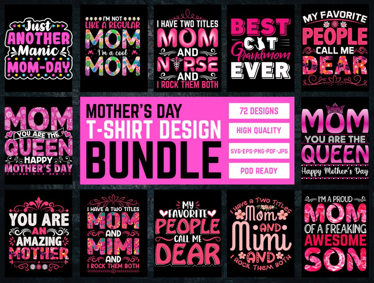 dtshirtdesign's tweet photo. Check out our Mother's Day T Shirt Design Bundle! 
https://t.co/N5S9ISMpPR

#mother's #day #love #beautiful #photooftheday  #instagood #usa #nature #sun #summer #MothersDay #MothersDay2022  
#tshirt #design #fashion #art #shirt #photography #style #love #tshirtdesign https://t.co/lWKos7dWsC