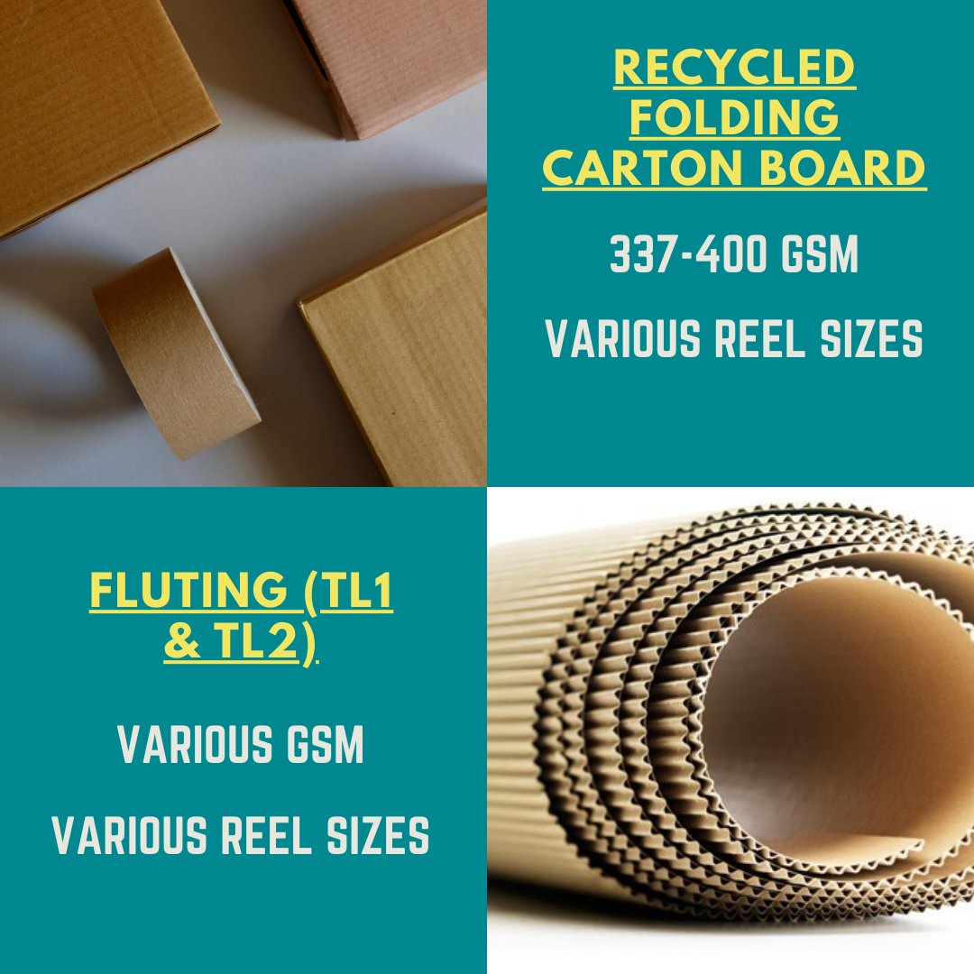PGpaperLtd's tweet photo. Latest warehouse #offers coming from our team!

➡️ #Recycled Folding Carton Board
➡️ #Fluting (TL1 &amp; TL2)
➡️ Recycled White Top Liner 
➡️ Semi-chemical Fluting 

If any of this weeks stock offers are of interest, please #contact our sales team at https://t.co/QxNcJgfPZZ https://t.co/XXJwdTQwR9