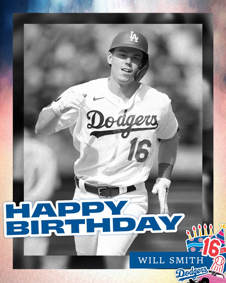 Dodgers's tweet photo. Happy birthday, @will_smith30! https://t.co/EzpZEVRlJG