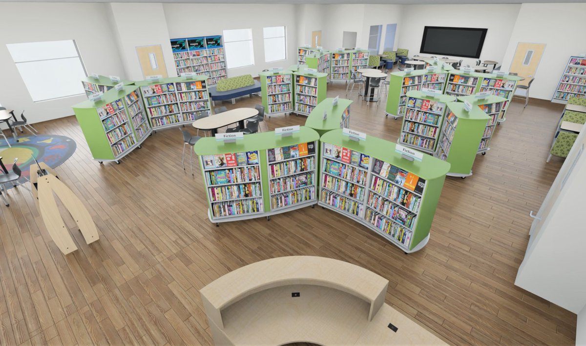 Mobile Bookcases offer maximum flexibility for multipurpose spaces! Check out Opening the Book's mobile bookcase options and request a quote today!
openingthebookus.com/library-furnit…  
#Library #LibraryFurniture #LibraryDesign #curvedshelving #schoollibrary #bookdisplay #mobilebookcase
