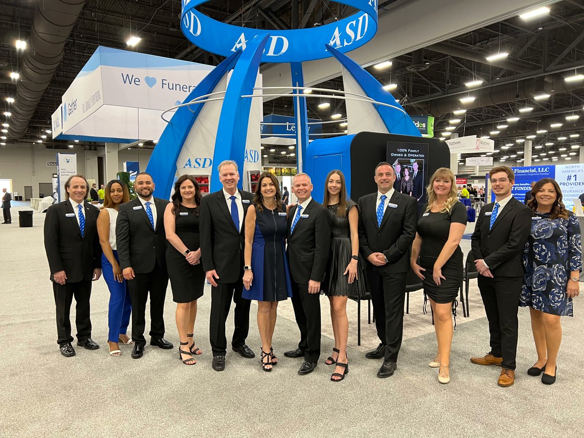 myASDcalls's tweet photo. A big thank you to everyone who stopped by to visit Team ASD at the 2022 ICCFA Convention last week. We had such a wonderful time catching up with all of you and spending time together on the exhibit hall floor! 

#ICCFA #ICCFA2022 #TeamASD #LifeAtASD #FuneralConvention https://t.co/Xddn9Do1U8