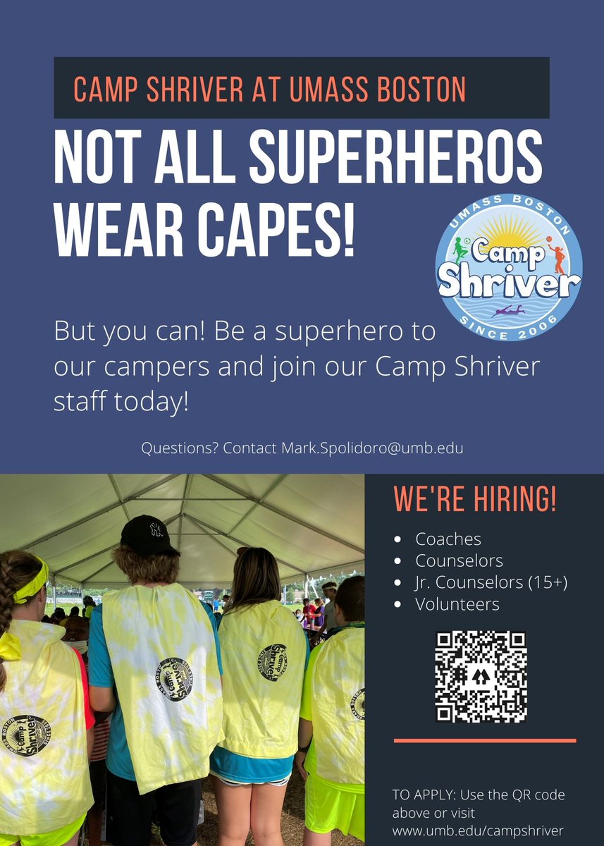 Applications for Camp Shriver are due on Thursday! Let #inclusion be part of your summer and apply today!