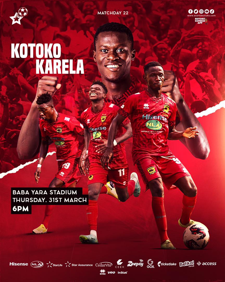 AKBN1935's tweet photo. Back under the lights π‘at Baba Yara Stadium π this Thursday for the crucial #GPLmd22 clash against Karela United...BE THERE!!π
#AKSC #KotokoKarela #PlusOneChallenge #VirtualSeatChallenge https://t.co/1umglmtV8S
