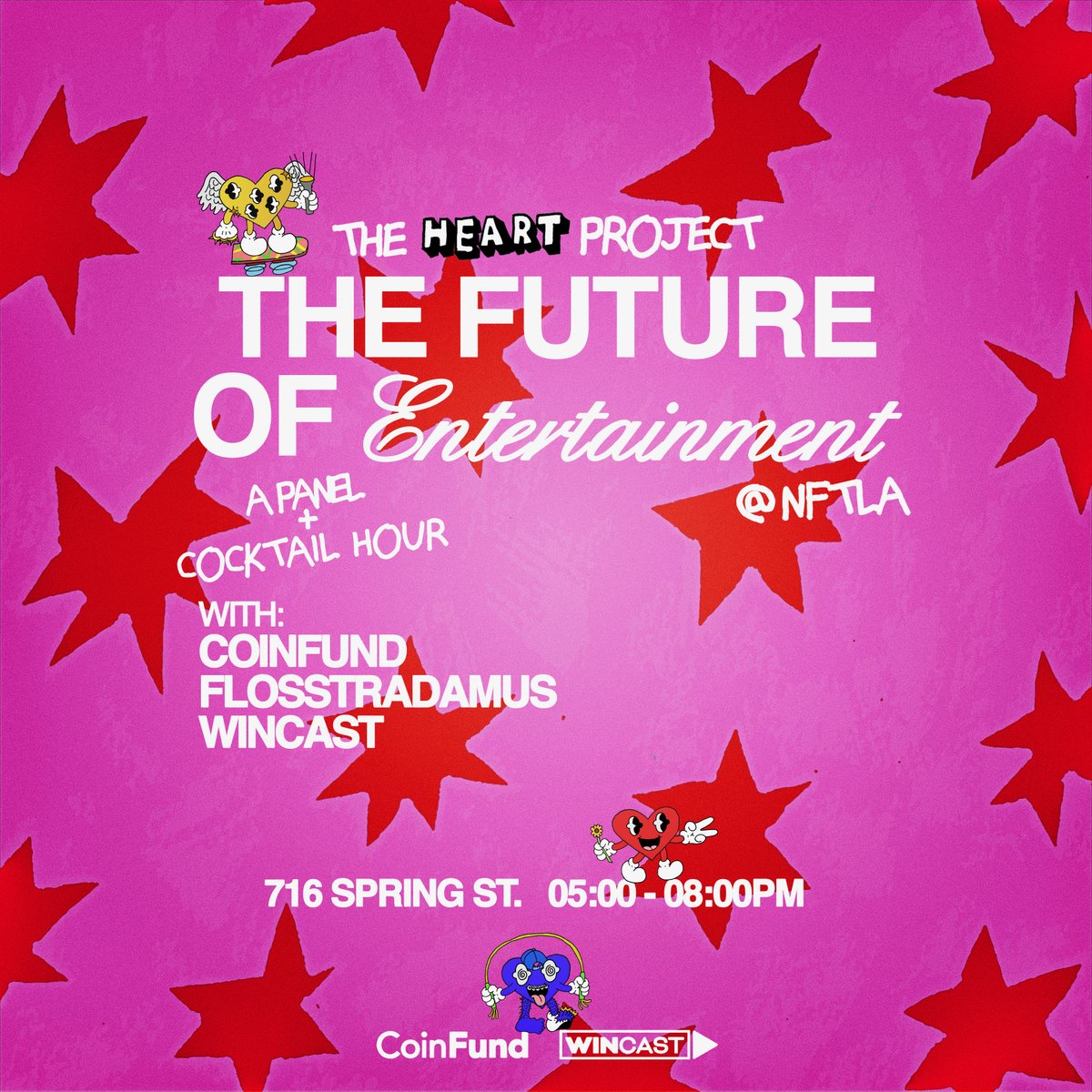 HeartNFTs's tweet photo. What is the future of Entertainment in Web3? Are NFTs a means of empowerment? How can you onboard your grandparents? 

Answering all these and more at our NFTLA panel this Wednesday 03/30 with @WincastNFT @coinfund @FLOSSTRADAMUS

RSVP: https://t.co/rFjm4i1FpT https://t.co/IFHCwgAI8S