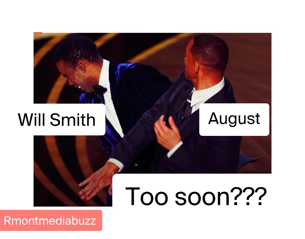 RmontMediaBuzz's tweet photo. Too soon?? 🤣 #CrazyLove #JadaPinkettSmith #entanglement #issue #WillSmith #AcademyAwards #AcademyAwards2022 https://t.co/DYKkRaHy1p