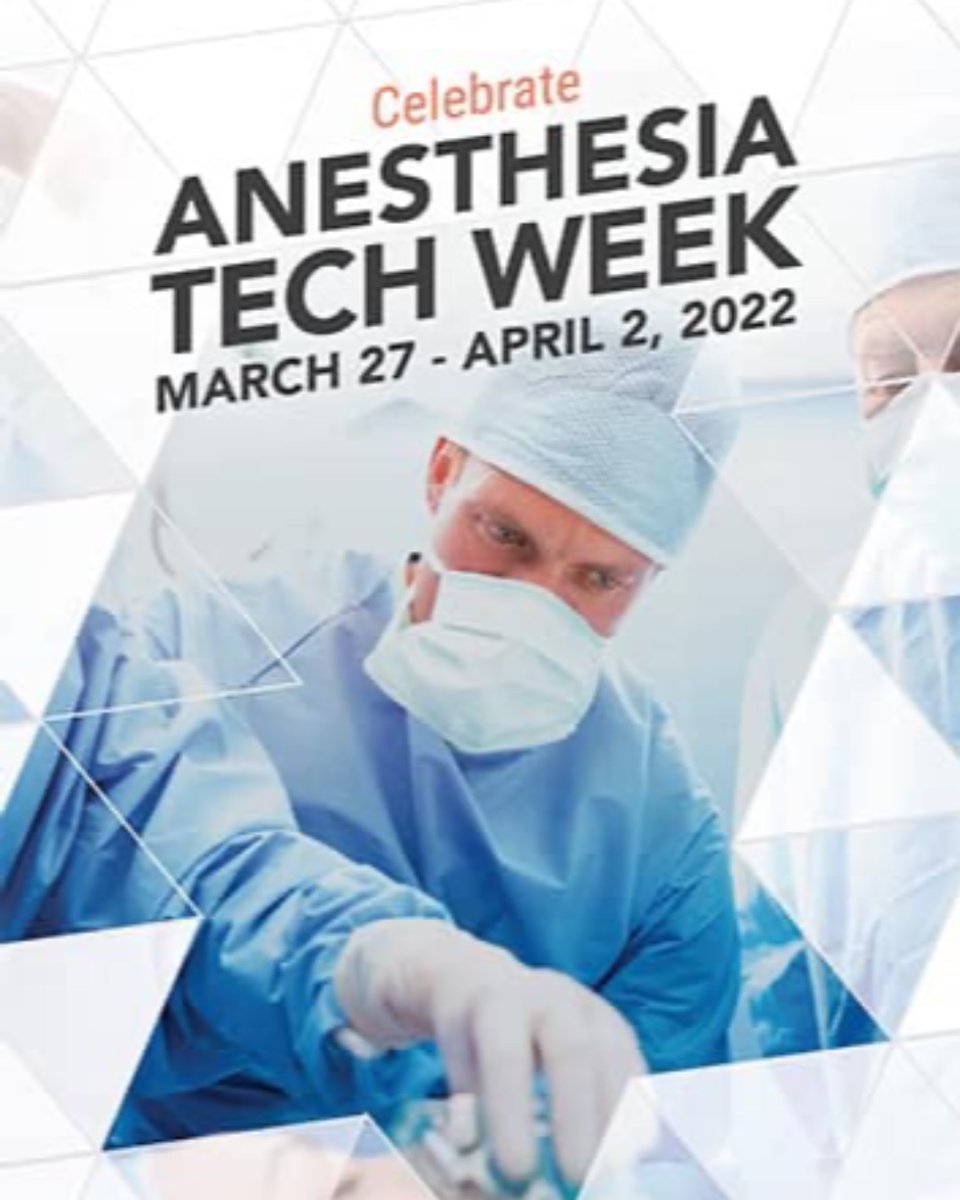 Happy #AnesthesiaTechWeek to the people who keep us stocked, and supported. Thank your Anesthesia Tech for a job well done!
#MyAANA #CRNA