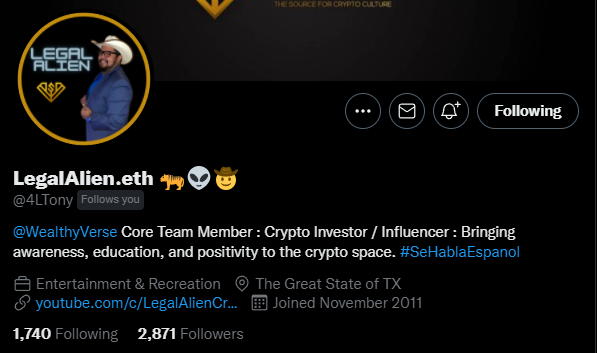 williaaaamp's tweet photo. @Kings_Broadcast @austinahilton @4LTony @cryptojourneyrs @zachhumphries https://t.co/bjCJcyEXeG