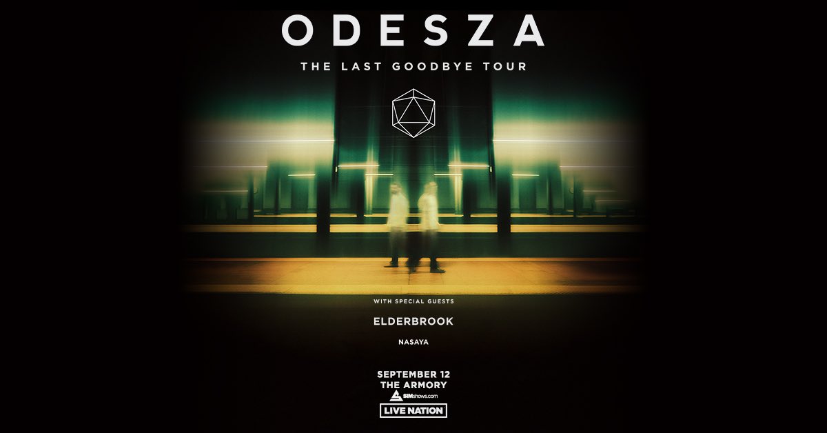 SIMshows's tweet photo. 🚨ANNOUNCE + CONTEST🚨

ODESZA
The Last Goodbye Tour

Monday September 12th | @ArmoryMn 

W/ Special Guests: Elderbrook &amp; Nasaya

Presale starts this Thursday 3/31 at 10am
Sign up now: https://t.co/fPOB838zaz

🎫For a chance to win a pair of tickets to the show: 
#LIKE &amp; RT https://t.co/jxJPnw9JCq
