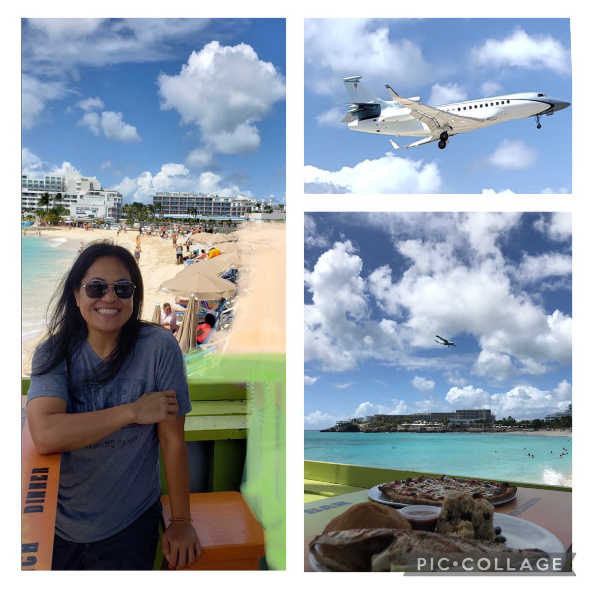 eatsmorefunwk's tweet photo. Great food, great views (esp watching the planes land by the ocean) in the #Caribbean Here’s #roti w/ curried shrimp, the best #oxtail stew I’ve ever had &amp; scrumptious grilled #pigtails #vacation #travel #wanderlust #stmaarten #sxm #cheflife #chefslife #eatamorefunwithkristine https://t.co/U6VrawhKjE