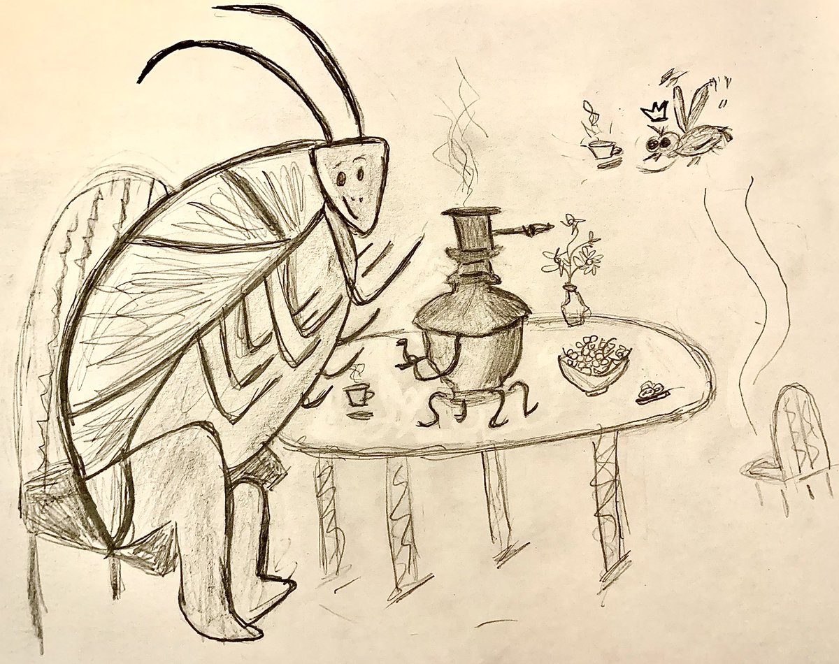 deanismybuddy's tweet photo. #item69 Kafka’s insect having tea with the Lord of the Flies https://t.co/TIde7NOQKE