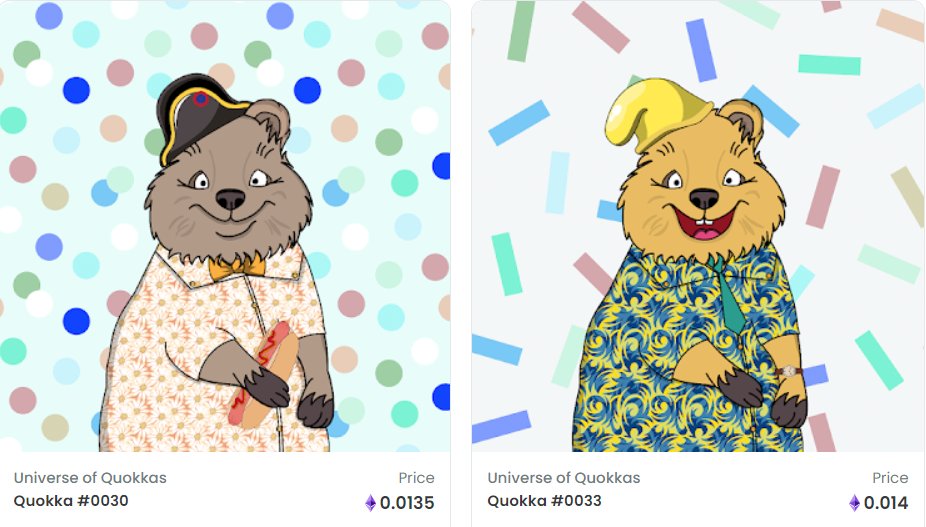 Universe of Quokkas🥰

Check out Collection of Quokkas and grab your favorite Quokka⬇️
opensea.io/collection/uni…

#NFTCommunity #ArtvisionNFT #openseaNFT 
<a href="/opensea/">OpenSea</a>
