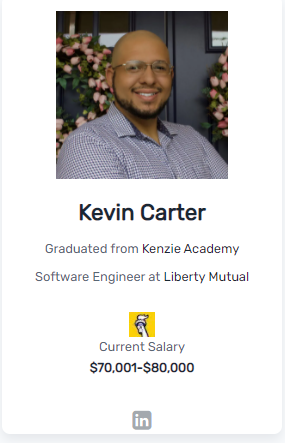 Career_Karma's tweet photo. 1/6 How did Kevin Carter, a #graduate of @KenzieAcademy, earn $70,000-$80,000 in less than 12 months? 🤑 https://t.co/p2NpuLcp4H