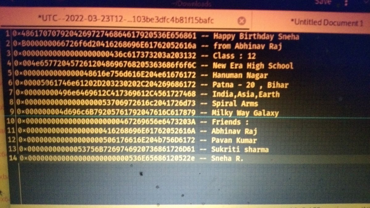 abhinav_7k's tweet photo. Gifted my friend by writing Happy Birthday on Avalanche Blockchain .
A gift that will never die .

Blockchain Link : 
https://t.co/N8wZ2qxacg https://t.co/xxLnDOCe61