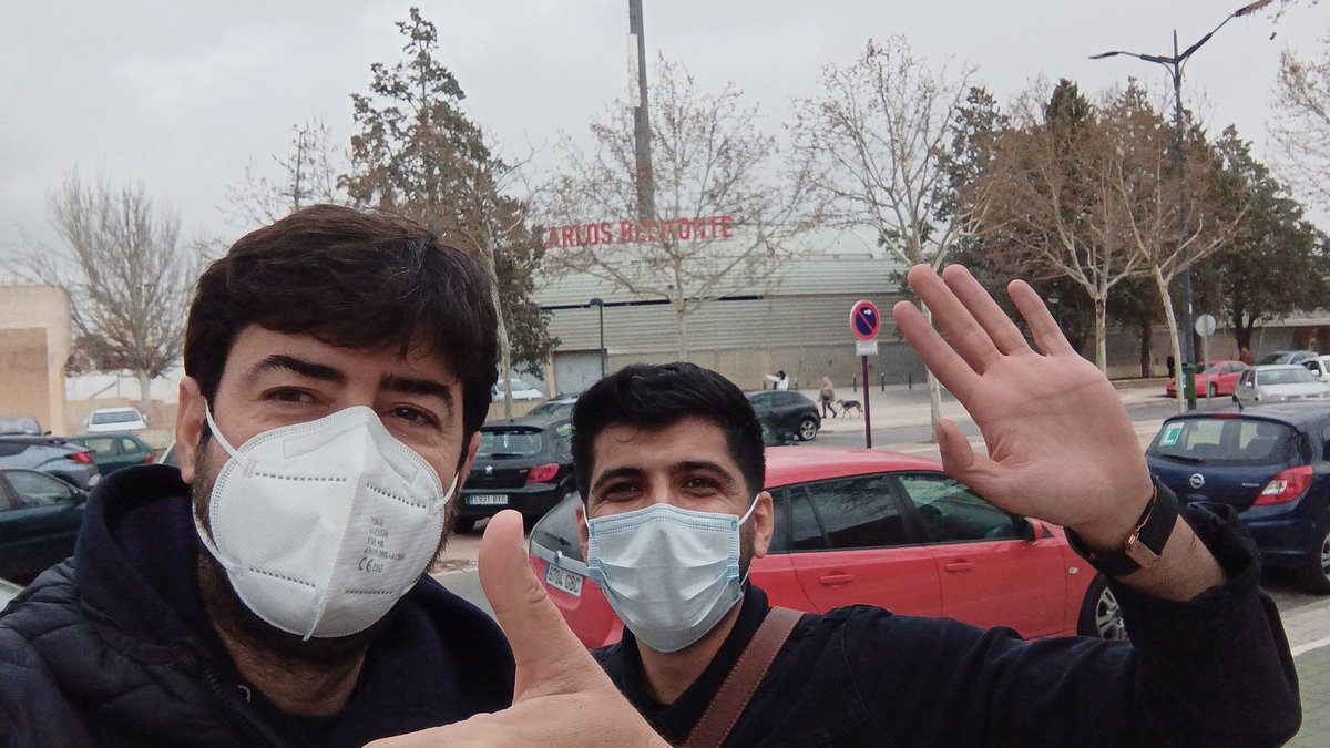 MELucasBorja's tweet photo. Warm welcome to Mehdi Navidi, a PhD student from Urmia University, Iran. Mehdi will spend six months at #Ecofor @EtsiamAb @uclm_es working in wildfires, soil erosion and water quality stuff. After a long trip, ready for work and enjoy in Albacete. https://t.co/1j30b6HlSD
