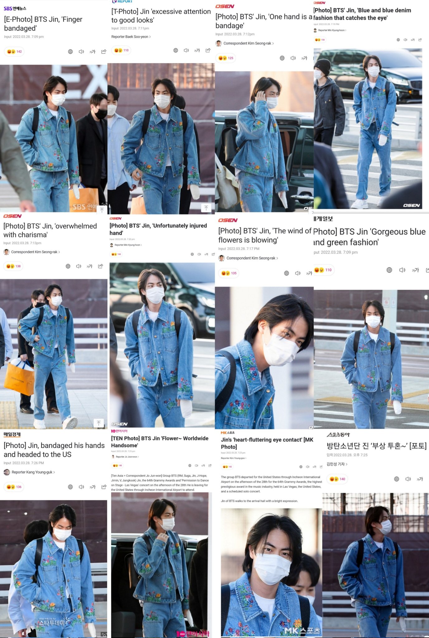 BTS Jin Workwear LV Denim Jacket