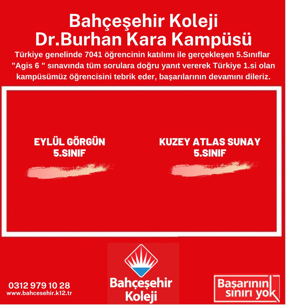 “Bahçeşehir Koleji Öğrencilerini Arıyorsanız En İyilerin Arasına Bakın. ”
Sevgili öğrencilerimizi, öğretmenlerimizi ve velilerimizi tebrik ederiz. ❤️💙 #başarınınsınırıyok