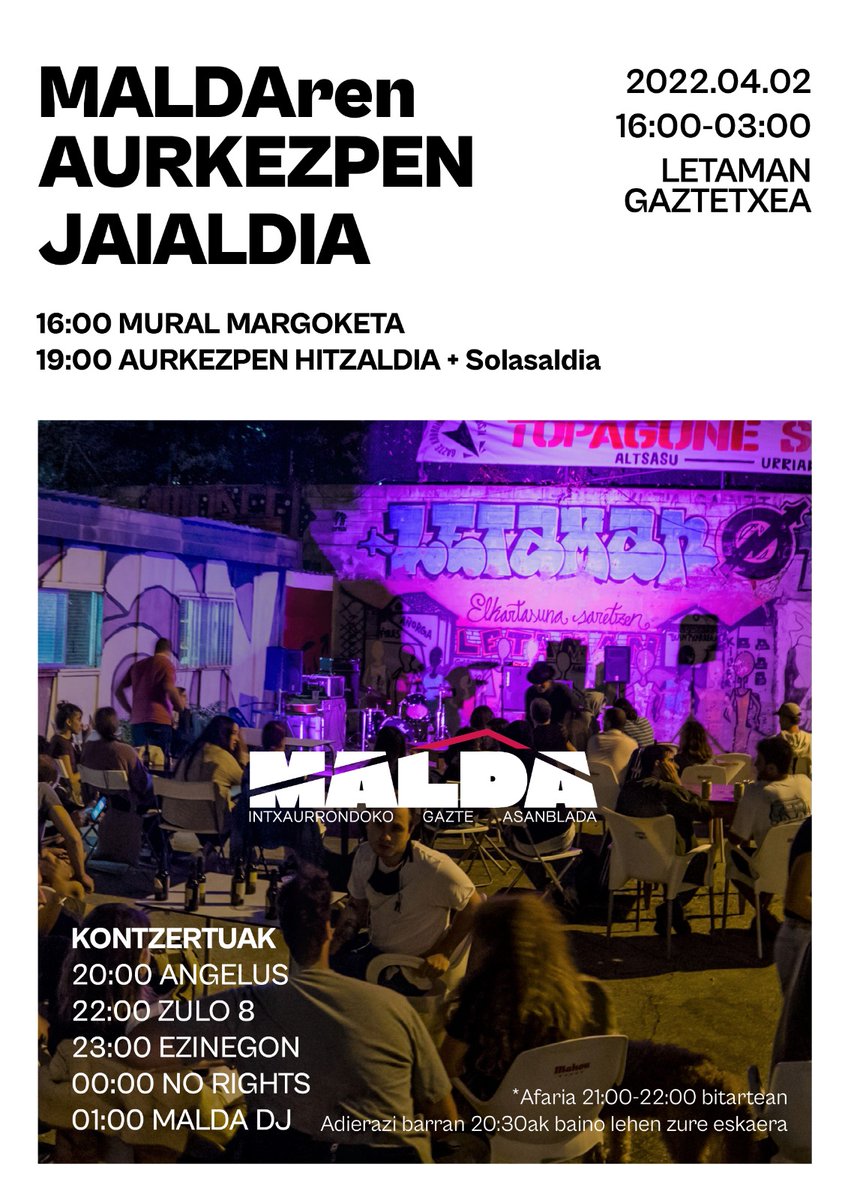 norightshc's tweet photo. Este sabado 2 de abril estaremos en @letaman . No hay escusa para los que no pudisteis ir al dabadaba.

Torri dantza pixkat ittea 😈😈 https://t.co/Hv3QgC4A2z